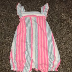 Carters striped button up the back romper